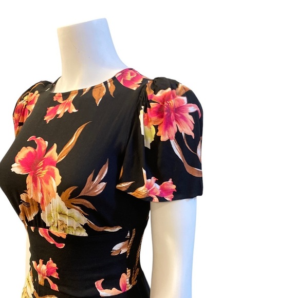 NWT AFRM Jaimie Open Back Floral Print Midi Dress, size X-Small - Picture 4 of 14